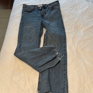 Stylish Blue Ankle-Cropped Women's Jeans